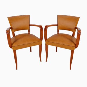 Set of Bridge Armchairs in Beech, 1950s