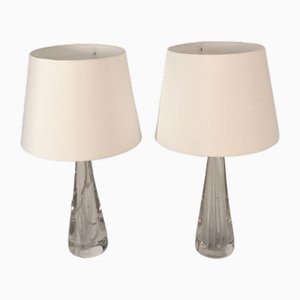 Large Art Glass Table Lamps by Vicke Lindstrand for Kosta Boda, 1960s, Set of 2