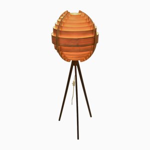 Lampada da terra in pino e mogano di Hans-Agne Jakobsson, Svezia, anni '60