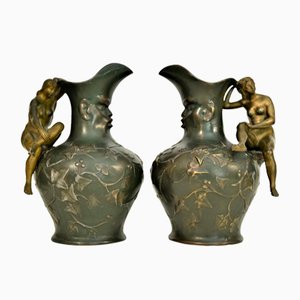 Art Nouveau Pitchers from Charles Théodore Perron, 1900s, Set of 2