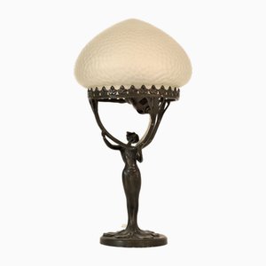 Jugendstil Tischlampe von Lucien Edouard Alliot für Judgendstil