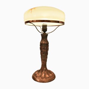 Grande Lampe de Bureau en Cuivre par Harald Notini pour Böhlmarks Lampfabrik Stockholm, 1920s