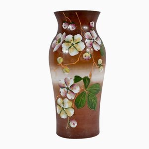Vase Art Nouveau en Porcelaine Marron, 1900s