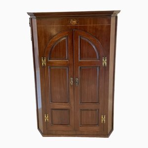 George III Mahogany Hanging Corner Cabinet, 1800s