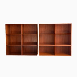 Bookshelves in Mahogany by Mogens Koch for Rud. Rasmussen, 1970s, Set of 2