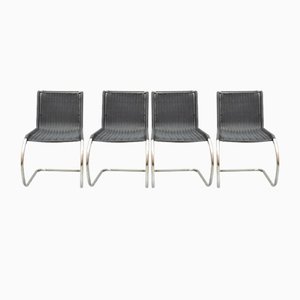 B 42 Chairs with Black Braid by Ludwig Mies Van Der Rohe for Tecta, Set of 4