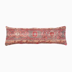 Funda de almohada para alfombra turca vintage en marrón claro