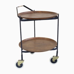 Round Serving Trolley attributed to Airy Fants Products Nybro, 1960s