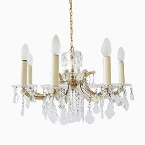 Maria Theresa Style Crystal Glass 8-Arm Chandelier, 1960s
