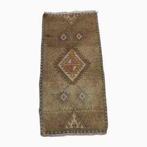 Vintage Oushak Handmade Neutral Door Mat