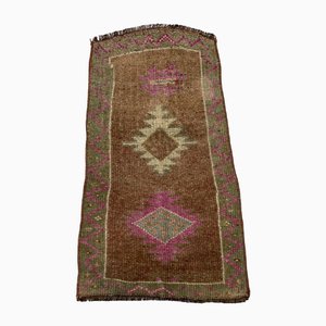 Small Vintage Hand-Knotted Wool Rug