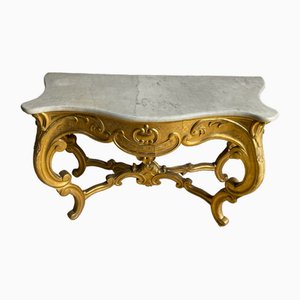 Console Louis XV Dorée, 19ème Siècle