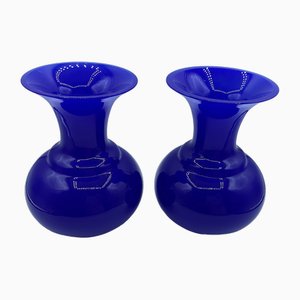 Vases en Verre de Murano Opalin, Set de 2