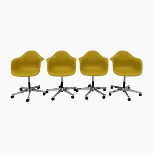 Lime Plastic Armchairs by Charles & Ray Eames for Vitra, 2000s, Set of 4