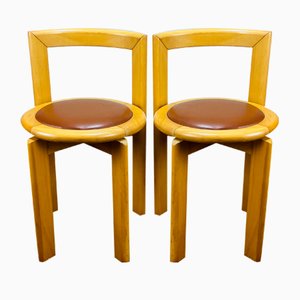 Modernist Chairs in the style of Bruno Rey for Glimåkra, Sweden, 1980s, Set of 2