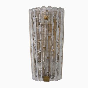 Vintage Danish Sconce with Orrefors Shade by Fagerlund for Lyfa, 1960s