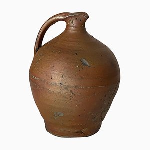 19th Century Japanese Stoneware Pottery Jug Pitcher with Glaze