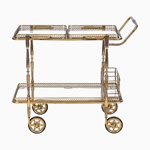 Mid-Century Brass & Glass Bar Cart, 1960s
