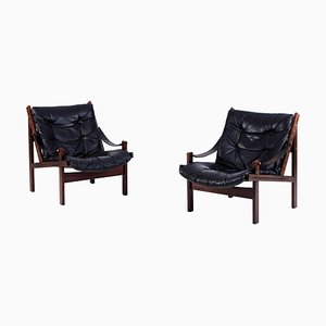 Hunter Easy Chairs attributed to Torbjørn Afdal, 1960s, Set of 2