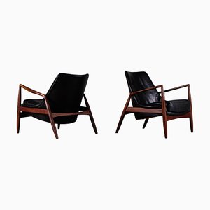 Seal Easy Chairs by Ib Kofod-Larsen, 1960s, Set of 2