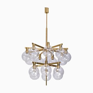 Brass Chandelier Model 348/15 by Hans-Agne Jakobsson, 1960s