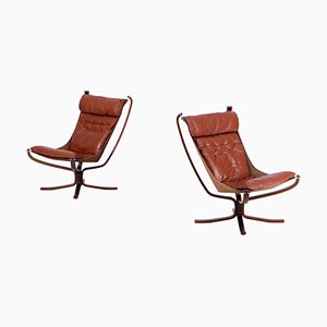 Falcon Easy Chairs attributed to Sigurd Resell, Norway, 1970s, Set of 2