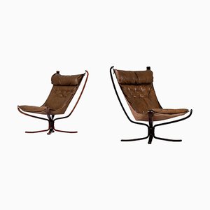 Falcon Easy Chairs attributed to Sigurd Resell, Norway, 1970s, Set of 2