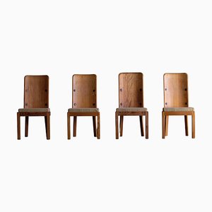 Lovö Chairs attributed to Axel Einar-Hjorth, 1930s, Set of 4