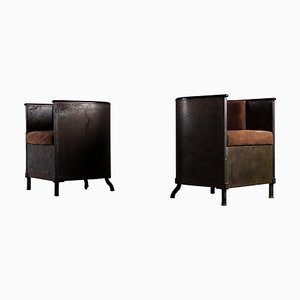 Set of Järn/Mocca Easy Chairs by Mats These for Källemo, 1994