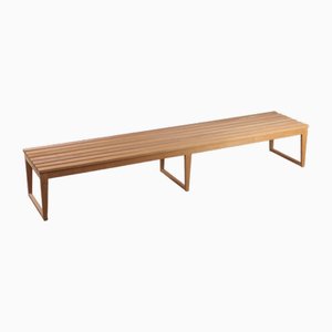 Long Swedish Bench in Oak, 1960s