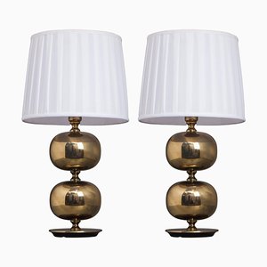 Swedish Brass Table Lamps from Ab Stilarmatur, 1960s, Set of 2