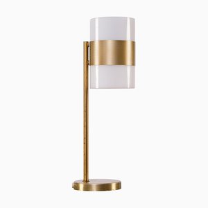 Lámpara de mesa de latón atribuida a Luxus, Suecia, años 60