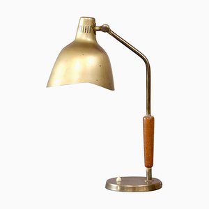 Brass Table Lamp attributed to Carl-Axel Acking, Sweden, 1950s