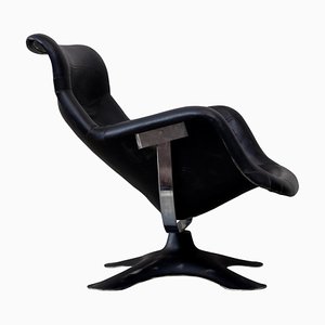 Mid-Century Carousel Chair in Black by Yrjö Kukkapuro for Haimi, 1960s