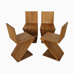 Zig-Zag Chair von Gerrit Rietveld für Cassina, Italien, 1973