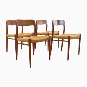 Mid-Century Danish Model 77 Lille Arden Dining Room Chairs by Niels O Möller, 1960s, Set of 4