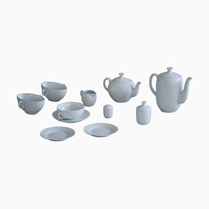 Mid-Century Service Set in Porcelain from Royal Copenhagen attributed to Axel Salto, 1950s, Set of 11