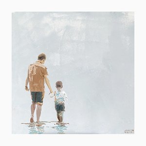 Joanna Woyda, with a Son, 2023, Acrylic on Canvas