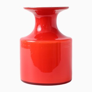 Vase Carnaby en Verre Rouge par Per Lutken pour Holmegaard, 1960s