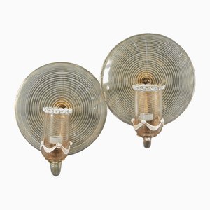 Glass Wall Lights by Hercules Barovier, 1930s, Set of 2