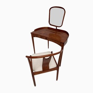 Model Brigitta Dressing Table & Chair by Carl Malmsten & Yngve Ekström for Bodafors, 1962, Set of 2