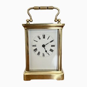 Antique Victorian French Brass Carriage Clock, 1880