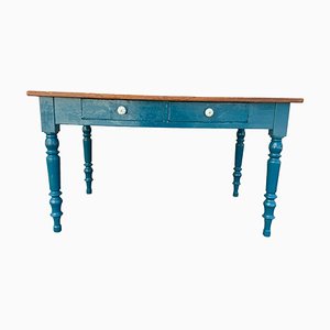 Table Provençale en Sapin Turquoise