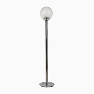 Vintage Chrome and Glass Floor Lamp, 1970s