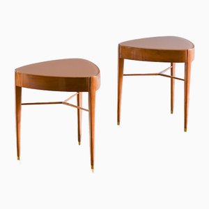 Tables with Retractable Drawers, 1960, Set of 2