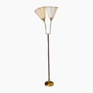 Two-Arm Floor Lamp with Pleated Shades