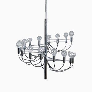 Large Vintage Chandelier 16-Arm in the style of Gino Sarfatti, 1970s