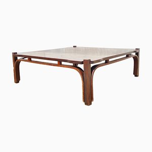 Vintage Low Table in Walnut by Tito Agnoli for Cinova, 1960s