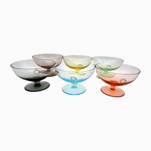 Murano Glass Cups by Carlo Nason, 1990, Set of 6