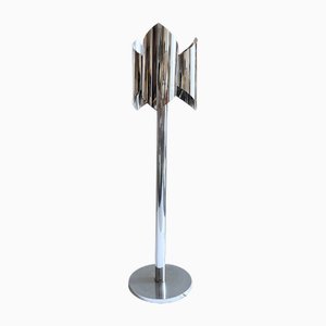 Lamp in Steel attributed to Francois Monnet, 1970s
